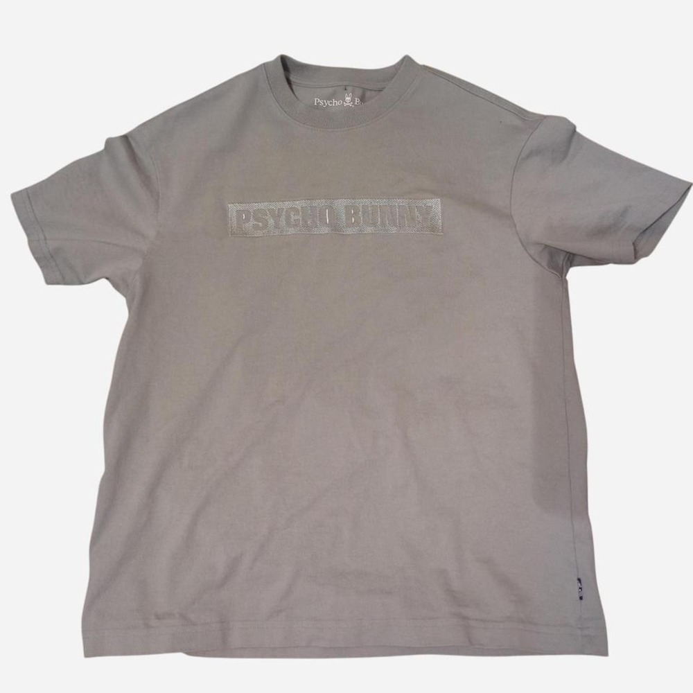Grey Psychobunny T-shirt with white logo‎